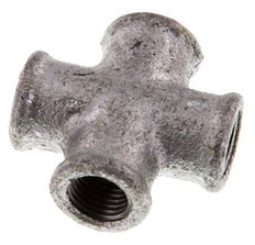 Rp 1/4'' Female Zinc plated Cast iron Cross 25 Bar [2 Pieces]