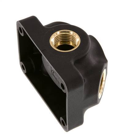 G 1/2'' Empalme de plástico de 4 vías para montaje en pared sin agujero pasante 15 Bar