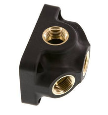 G 1/2'' Empalme de plástico de 4 vías para montaje en pared sin agujero pasante 15 Bar