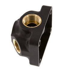 G 3/4'' x G 1/2'' Empalme de aire de plástico de 4 vías montado en la pared sin agujero pasante 15 Bar