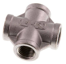 Rp 1/4'' Hembra Cruz de acero inoxidable 16 Bar