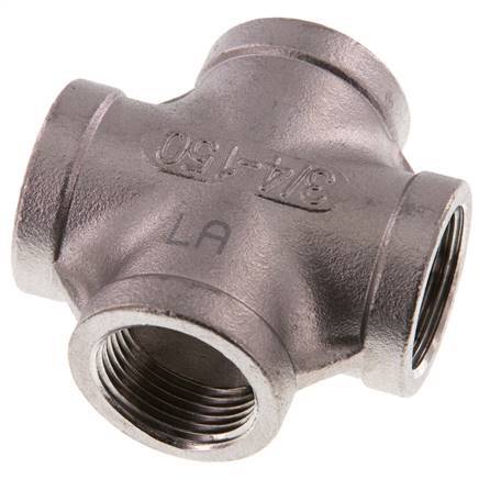 Rp 3/4'' Hembra Cruz de acero inoxidable 16 Bar