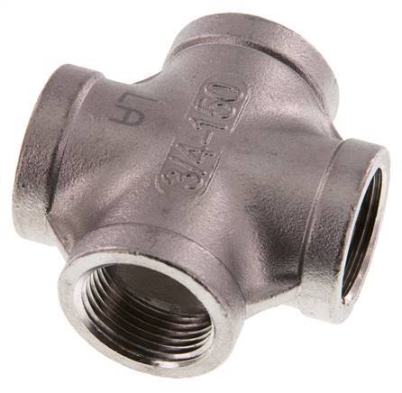 Rp 3/4'' Hembra Cruz de acero inoxidable 16 Bar