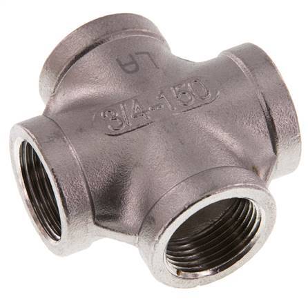 Rp 3/4'' Hembra Cruz de acero inoxidable 16 Bar