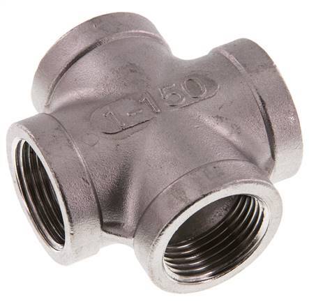 Rp 1'' Hembra Cruz de acero inoxidable 16 Bar
