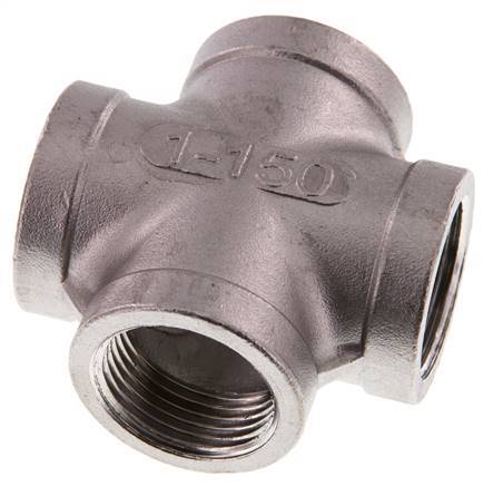 Rp 1'' Hembra Cruz de acero inoxidable 16 Bar