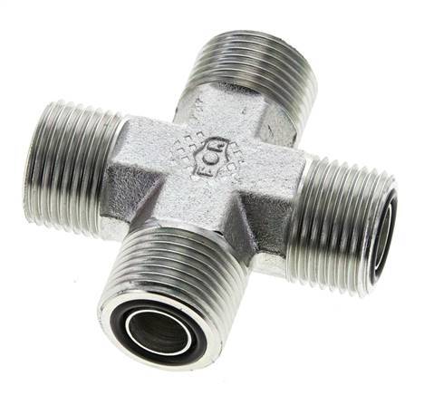 Barra ORFS 630 de acero galvanizado UN 13/16''-16 macho - Hidráulica