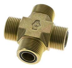 UN 1-3/16''-12 Macho Acero Cincado Cruz ORFS 400 Bar - Hidráulico
