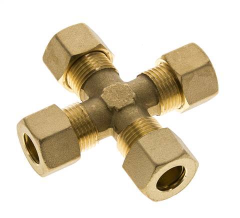 racor de compresión en cruz de latón de 12 mm DIN EN 1254-2