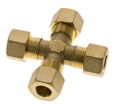 racor de compresión en cruz de latón de 12 mm DIN EN 1254-2