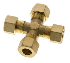 racor de compresión en cruz de latón de 12 mm DIN EN 1254-2