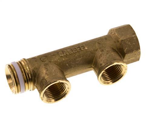 G 3/4'' x 2xG 1/2'' F/M/F Tubos distribuidores de latón 10 Bar
