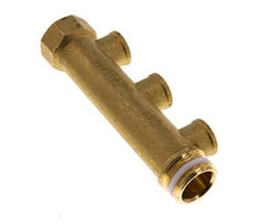 G 1'' x 3xG 1/2'' F/M/F Tubos distribuidores de latón 10 Bar
