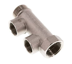 G 3/4'' x 2xG 1/2'' F/M/F Tubos distribuidores de latón niquelado 10 Bar