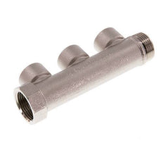 G 3/4'' x 3xG 1/2'' F/M/F Tubos distribuidores de latón niquelado 10 Bar