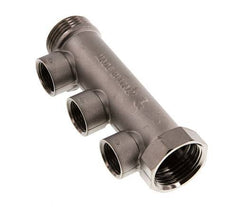 G 1'' x 3xG 1/2'' F/M/F Tubos distribuidores de latón niquelado 10 Bar
