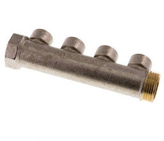 G 1'' x 4xG 1/2'' F/M/F Tubos distribuidores de latón niquelado 10 Bar