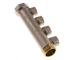 G 1'' x 4xG 1/2'' F/M/F Tubos distribuidores de latón niquelado 10 Bar