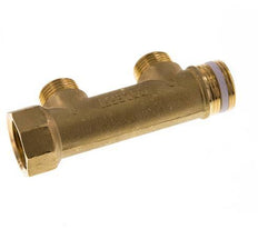 G 3/4'' x 2xG 1/2'' F/M/M Tubos distribuidores de latón 10 Bar