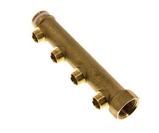 G 1'' x 4xG 1/2'' F/M/M Tubos distribuidores de latón 10 Bar
