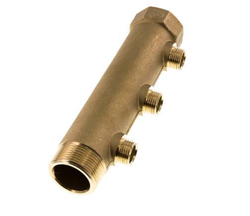 G 1 1/4'' x 3xG 1/2'' F/M/M Tubos distribuidores de latón 10 Bar