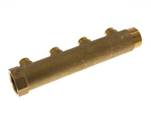 G 1 1/4'' x 4xG 1/2'' F/M/M Tubos distribuidores de latón 10 Bar