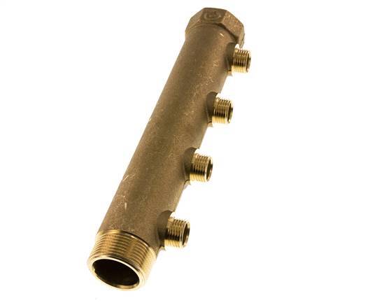 G 1 1/4'' x 4xG 1/2'' F/M/M Tubos distribuidores de latón 10 Bar