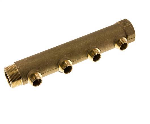 G 1 1/4'' x 4xG 1/2'' F/M/M Tubos distribuidores de latón 10 Bar