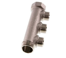 G 3/4'' x 3xG 1/2'' F/M/M Tubos distribuidores de latón niquelado 10 Bar