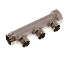 G 3/4'' x 3xG 1/2'' F/M/M Tubos distribuidores de latón niquelado 10 Bar