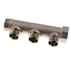 G 3/4'' x 3xG 1/2'' F/M/M Tubos distribuidores de latón niquelado 10 Bar