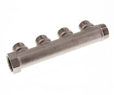 G 3/4'' x 4xG 1/2'' F/M/M Tubos distribuidores de latón niquelado 10 Bar