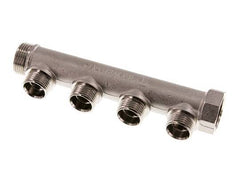 G 3/4'' x 4xG 1/2'' F/M/M Tubos distribuidores de latón niquelado 10 Bar