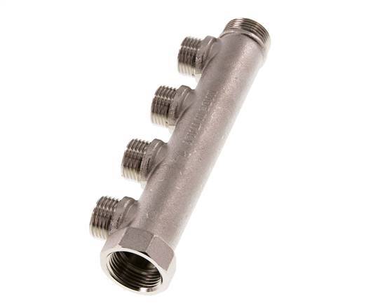 G 3/4'' x 4xG 1/2'' F/M/M Tubos distribuidores de latón niquelado 10 Bar