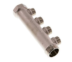 G 1'' x 4xG 1/2'' F/M/M Tubos distribuidores de latón niquelado 10 Bar