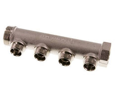 G 1'' x 4xG 1/2'' F/M/M Tubos distribuidores de latón niquelado 10 Bar