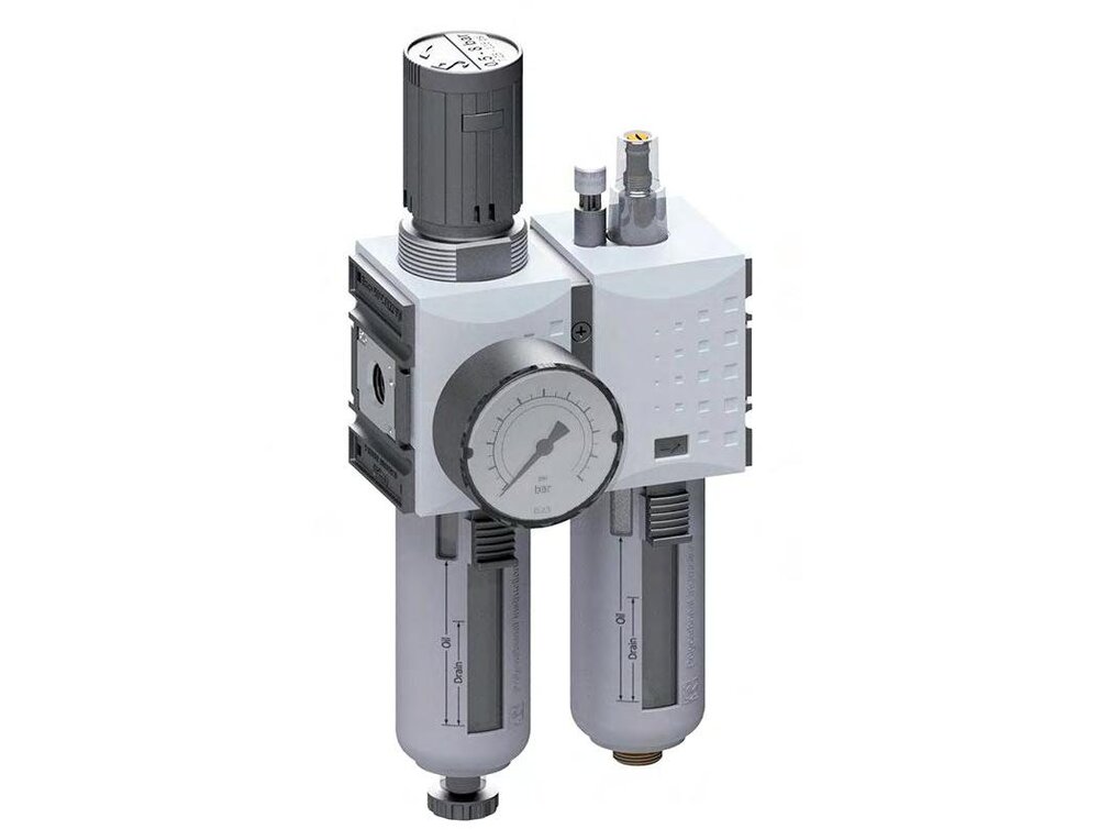 FRL 2 Partes G1/4'' 1750l/min 0.2-4.0bar/3-58psi Auto Metal Futura 1