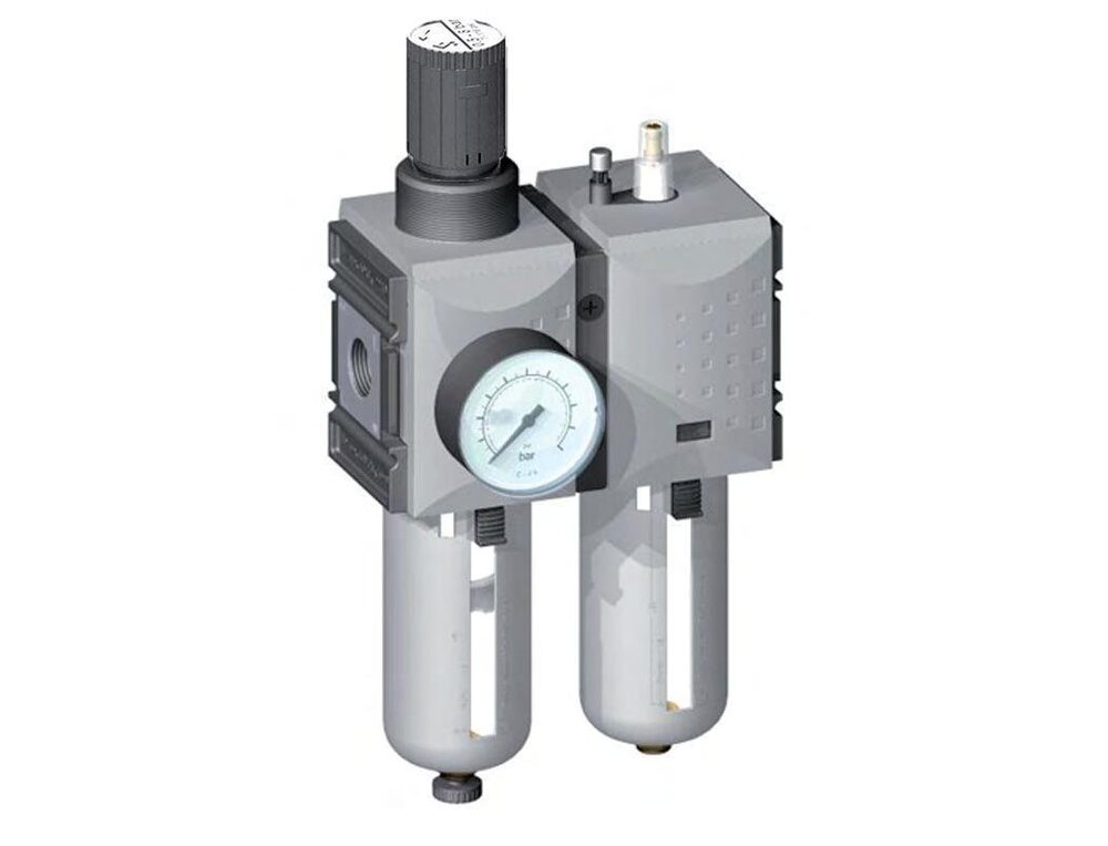 FRL 2 Partes G3/4'' 12000l/min 0.5-8.0bar/7-116psi Semi-Automático Policarbonato Futura 4
