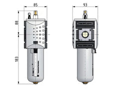 Lubricador G1'' Metal Futura 4