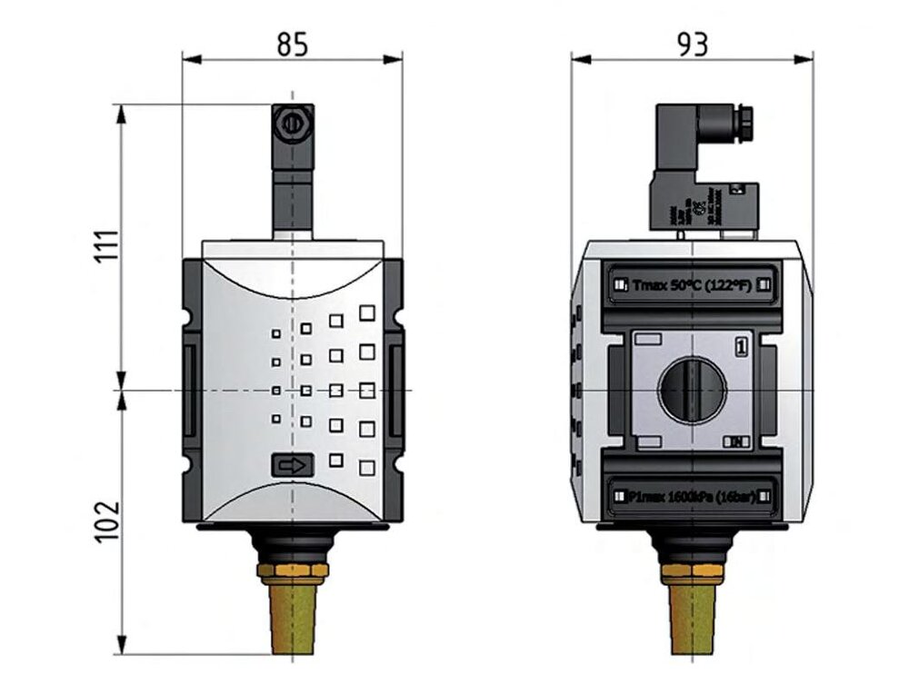 Válvula 3/2 G3/4 230VAC 12500 l/min Futura 4