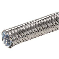 Manguera de Teflón a Medida Resistente a Productos Químicos con Trenzado de Acero 25,6 mm (Diámetro Interior) 3 m