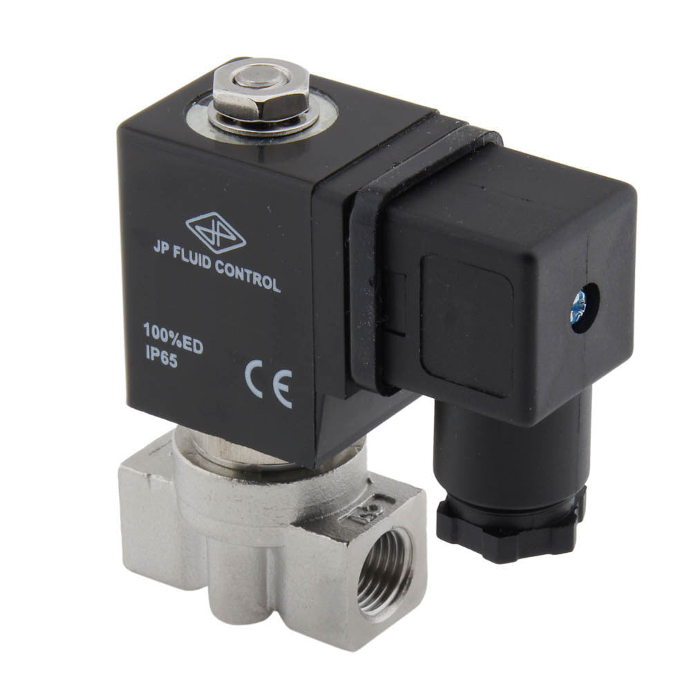 Electroválvula HP-DA 1/4'' Alta Presión Acero Inoxidable PTFE 4-100bar 24V AC