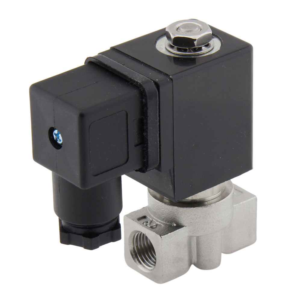Electroválvula HP-DA 1/4'' Acero Inoxidable PTFE 4-100bar 120V CA