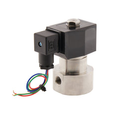 Válvula solenoide HP-IA 1/4'' de acero inoxidable PTFE de alta presión 0,5-70bar 24V DC