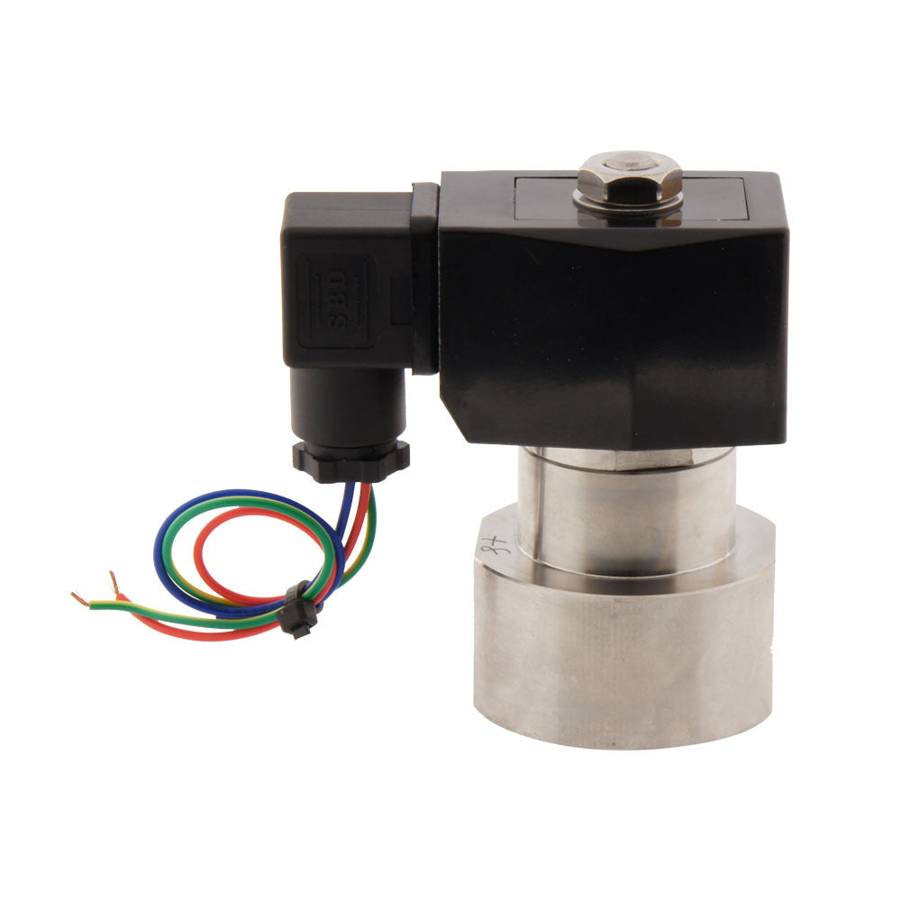 Válvula solenoide HP-IA 1/4'' de acero inoxidable PTFE de alta presión 0,5-70bar 24V DC