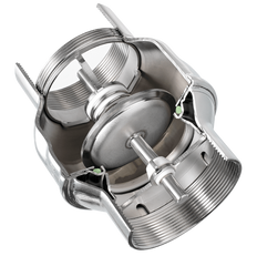 Válvula de retención G2 1/2'' de acero inoxidable 304 NBR 0,03-16bar
