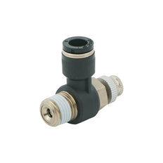 válvula de aguja neumática de 8mm - R3/8" de codo
