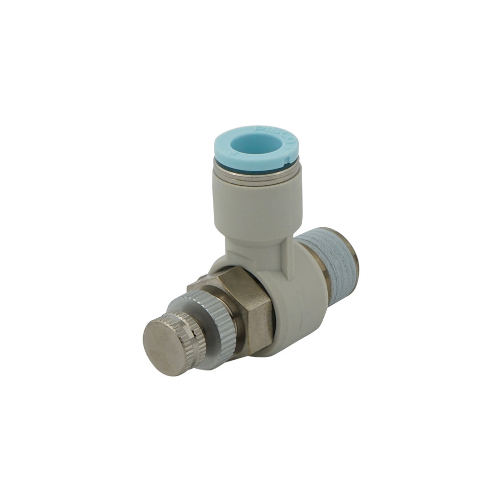 válvula de aguja neumática con codo de 5/16" - R1/8" para salas limpias