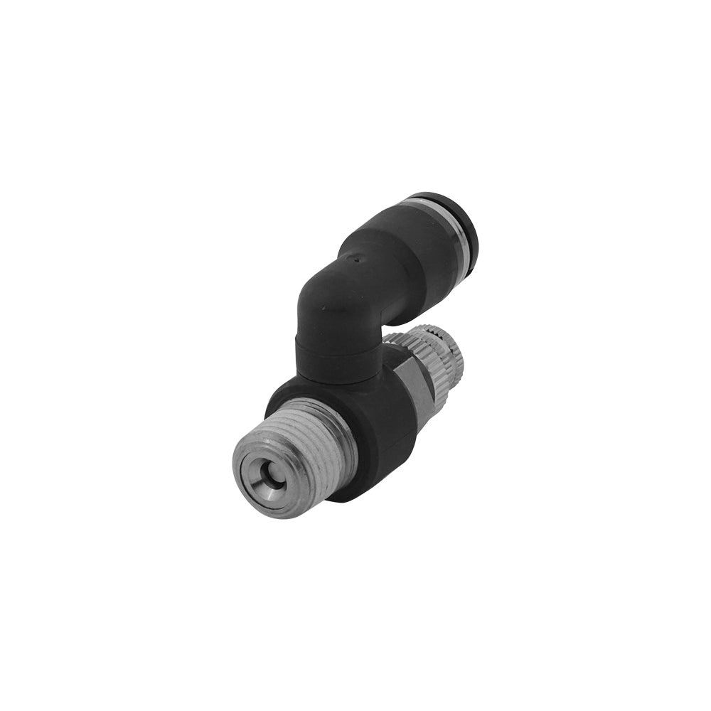 Válvula de aguja neumática giratoria M5 - 4mm