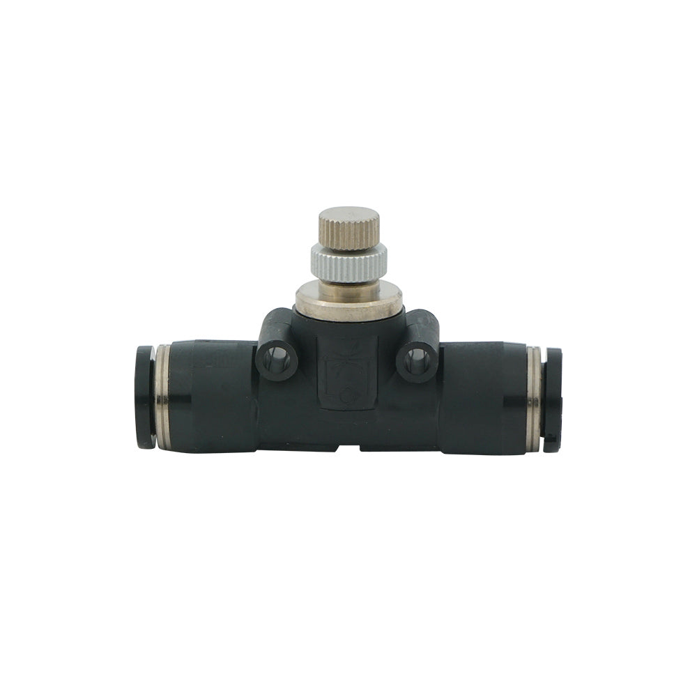 válvula reguladora de caudal de 1/4" de unión recta